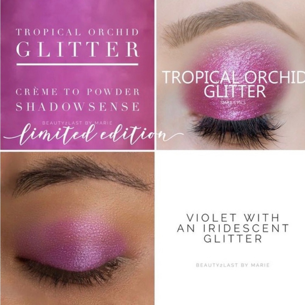 Tropical orchid glitter ShadowSense